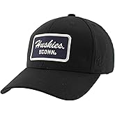 Connecticut Huskies NCAA Officially Licensed Fitted Hat ZH Patch Brick Black, Large