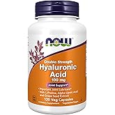 NOW Foods Supplements, Hyaluronic Acid 100 mg, Double Strength with L-Proline, Alpha Lipoic Acid and Grape Seed Extract, 120 Veg Capsules