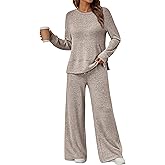 LILLUSORY 2 Piece Lounge Sets Matching Fall Outfits Pajamas Casual Travel 2026 Sweatsuits Wide Leg Clothes Fashion Tracksuits