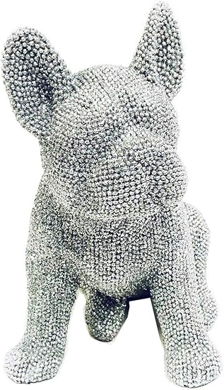 Neon Candy French Bulldog Gifts Ornament Statue Diamante Home Decor Silver Glitter Freewrap Amazon Co Uk Kitchen Home