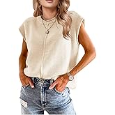 Womens Spring Fashion 2026 Tops Boho Sweater Summer Trendy Western Vacation Casual Business Cap Sleeve Vest Cute Outfits