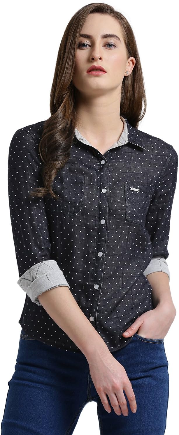 TEXCO Women Self Printed Reversible Shirt