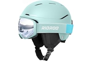 RIOROO Ski Helmet & Goggles Set, Snowboard Helmet Goggles Shockproof Snow Helmet OTG Snow Goggles for Men Women & Youth