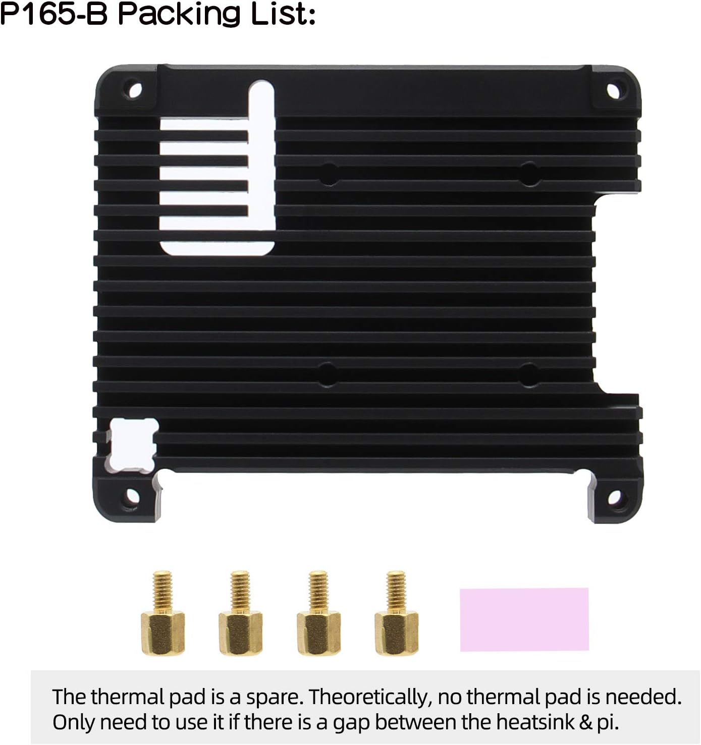 Geekworm Raspberry Pi 4 Heatsink, Efficient Passive Cooling Aluminum Heatsink for Pi 4 Model B & PoE/HAT Boards - Image 3