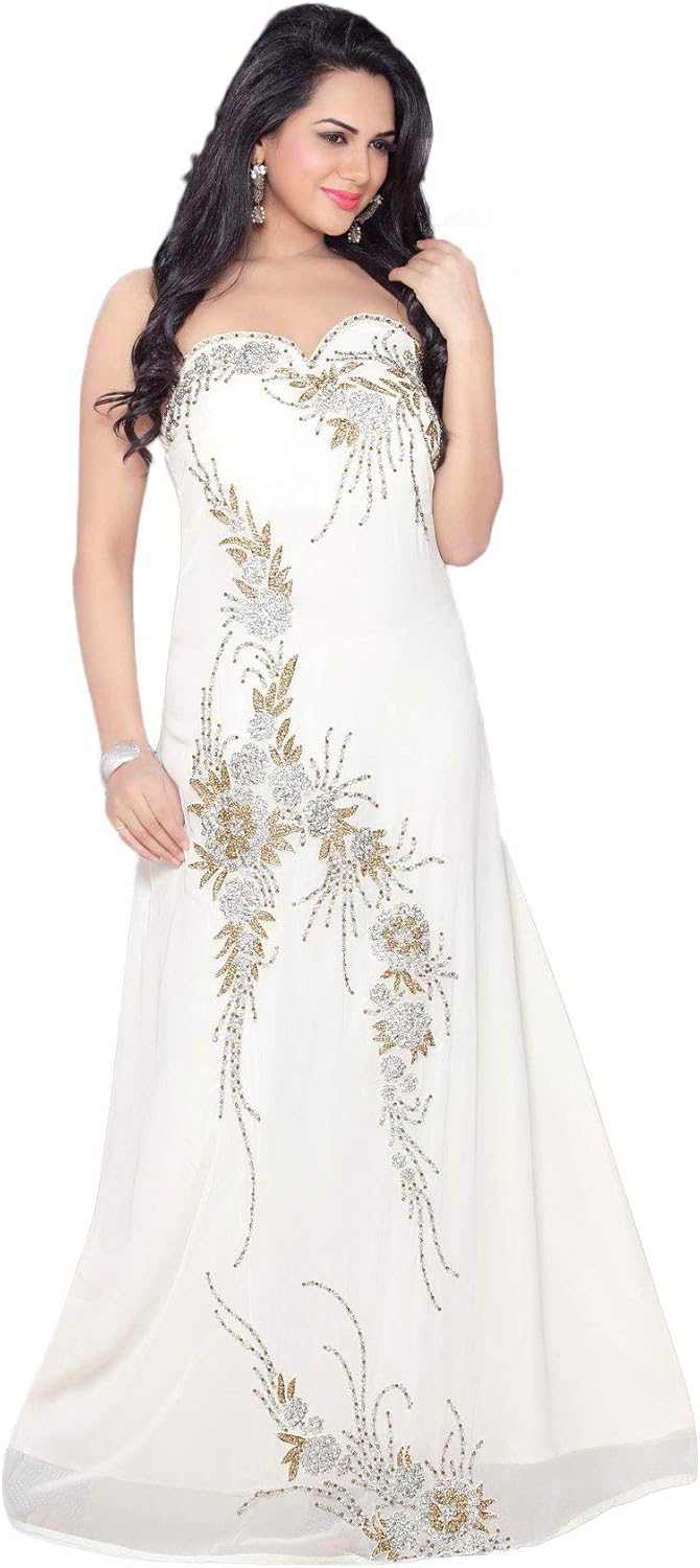 off white evening gown