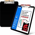 Sooez 2 Pack Plastic Clipboard with Pen Holder, [10% Thicker] Clip Boards 8.5x11 with Low Profile Clip, Cute Nursing Clipboar