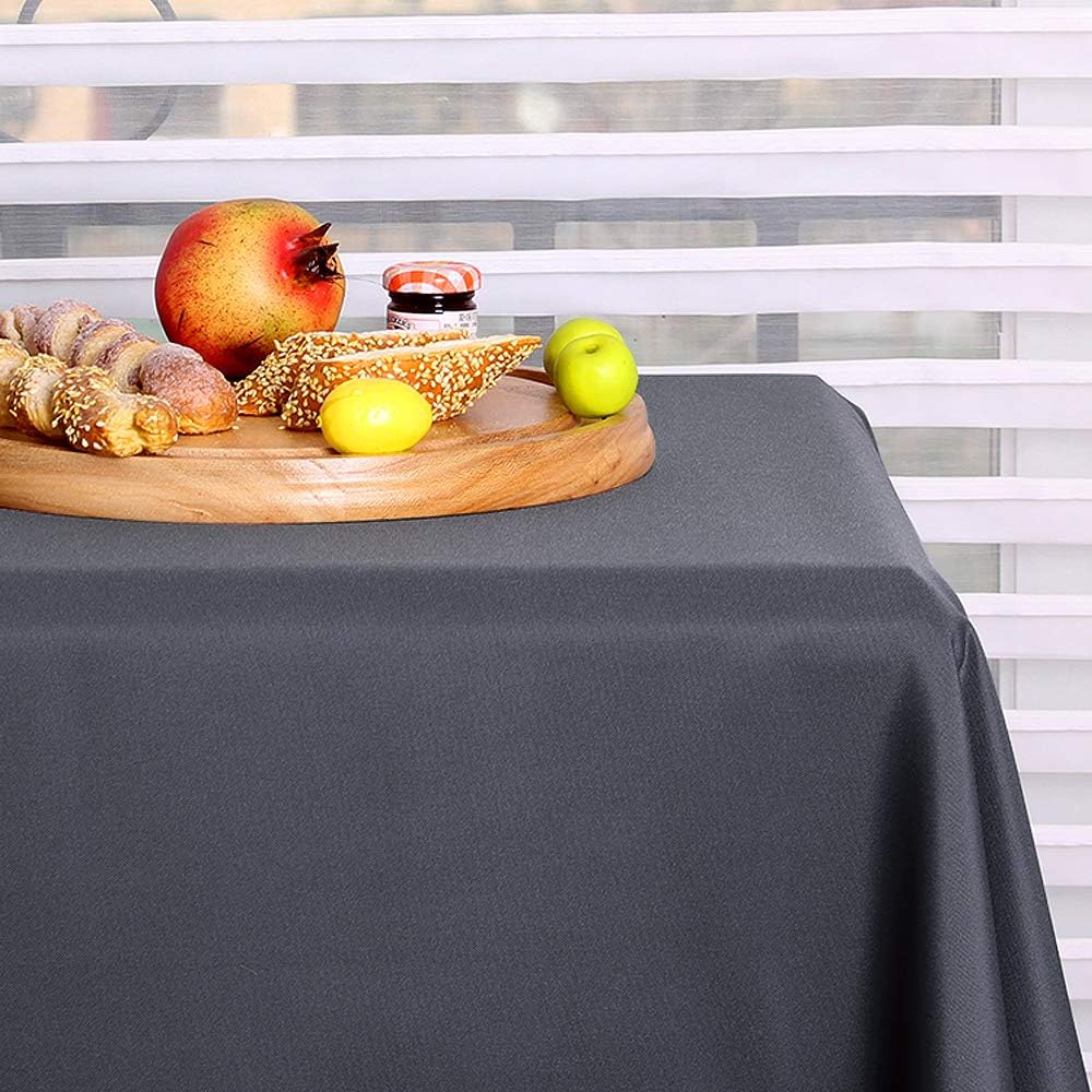 RYB HOME Waterproof Table Cloth for 6 ft Rectangle Tablecloth Stain Resistant, Wrinkle Free and Spillproof Washable Polyester Table Cover Dining Buffet Banquet Restaurant, 60 x 84 inch, Grey: Home & Kitchen