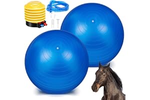 Sotiff 2 Pcs 25 Inch Large Horse Ball for Play Herding Horse Ball for Anti Burst Soccer Toys, Pump Included