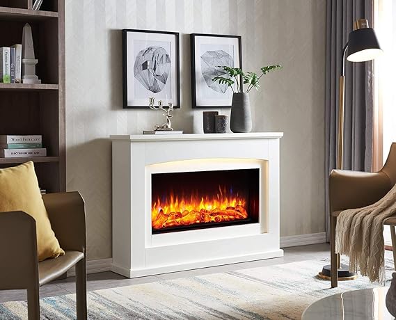 Richen Elektrokamin Argon Standkamin Mit Heizung Led Beleuchtung 3d Flammeneffekt Fernbedienung Weiss Amazon De Kuche Haushalt