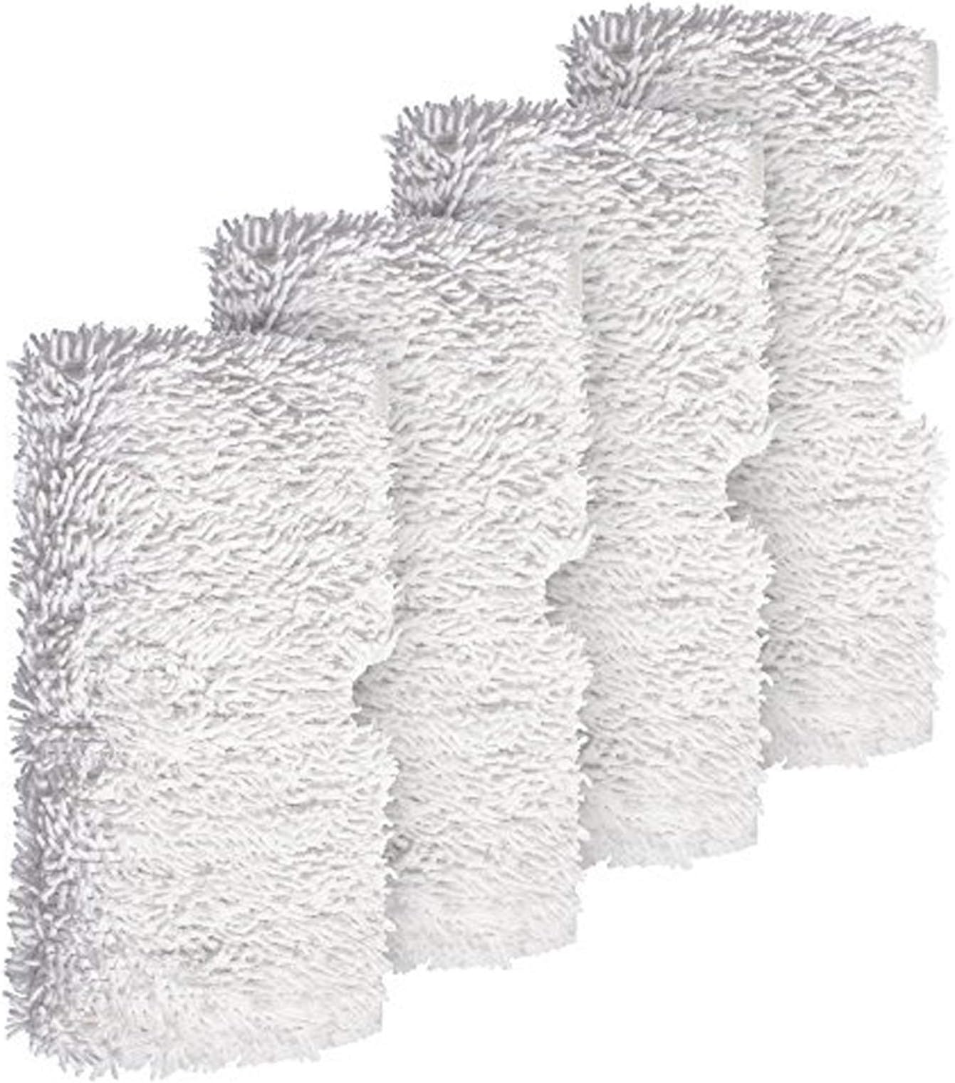 Shark Steam Pocket Mops,Household Washable Microfiber Mop Pads Cleaning Pads Replacement for S3500 series, S3501, S3601, S3550, S3901, S3801, SE450, White, 4Pcs