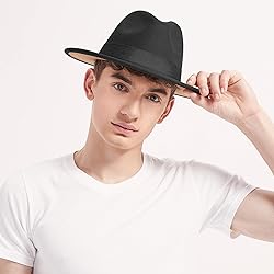 Wide Brim Fedora Hats for Women & Men Classic Dress