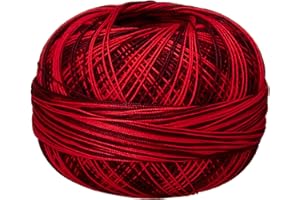 Handy Hands Lizbeth Premium Cotton Thread, Size 40, Red Burst