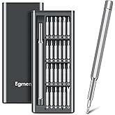 Egmen Precision Screwdriver Set, 25 in 1 Mini Magnetic Small Screwdriver Set Case for PC, Eyeglasses, Computer, Electronic, W