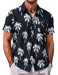 COOFANDY Mens Summer Shirt Button Up Short Sleeve