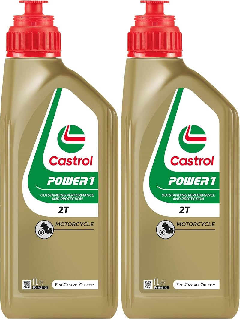 Castrol POWER1 2T Motorcycle Oil 1L Pack of 2 API TC ISO-L-EGD JASO FD