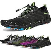 WateLves Water Shoes Mens Womens Barefoot Beach Swim Shoes Quick-Dry Aqua Socks Pool Shoes for Surf Yoga Water Aerobics