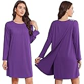 Deyeek Hospital Gowns for Women Open Back Tear Away Post Surgery Dress Long Sleeve with Shoulder Snaps Adaptive Nightgowns