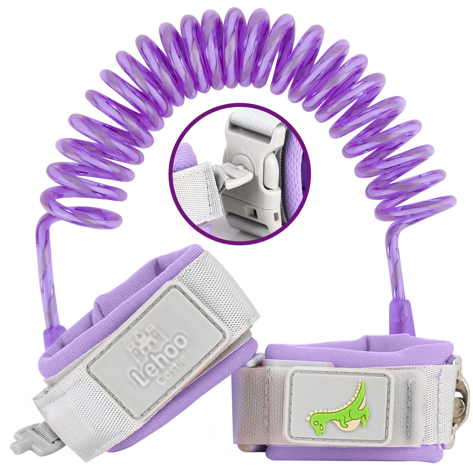 Lehoo Castle Baby Reins Anti Lost Wrist Link,Toddler Reins with Lock for Walking, Child Safety Harness Walking Leash for Children Boys and Girls (Purple) — image 1