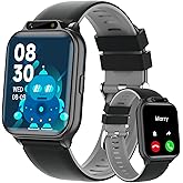 Smart Watch for Kids, 1.85" Fitness Tracker with Heart Rate, Sleep Monitor, IP68 Waterproof Smartwatches with Video Music, Pedometer, Game, NO APP/Phone, Gift for Boys Girls. (Classic, Black)