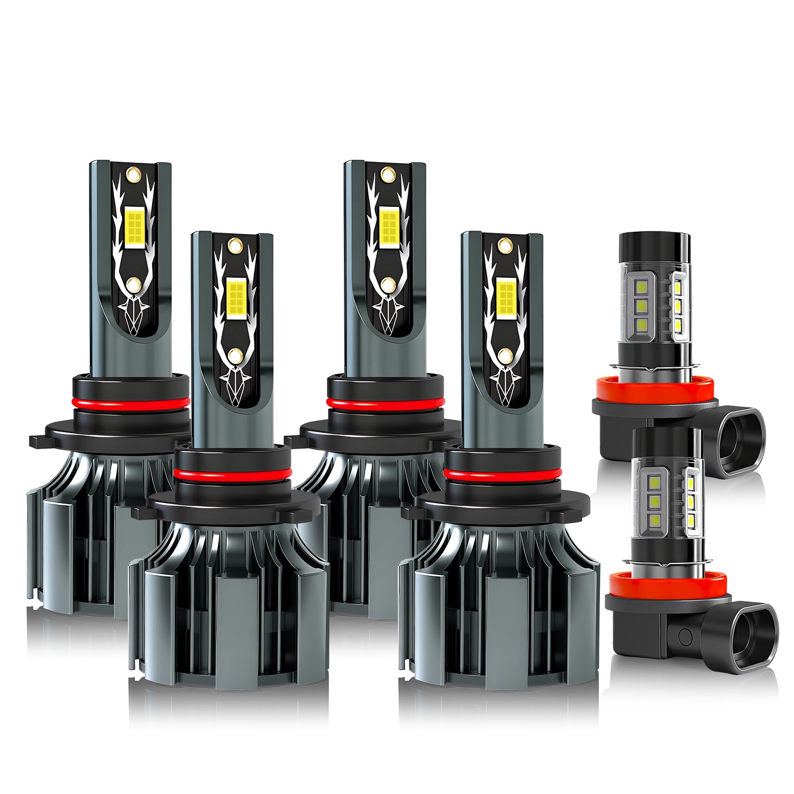 Photo 1 of JEAZONFA Fit For Toyota RAV4 (2013 2014 2015) Light Bulbs, Hi & Lo Beam Bulbs+ Fog Lights Bulbs Kit, 6500K White, Plug and play, Pack of 6