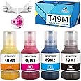 IN INTACTECH T49M Sublimation Ink for SureColor F170 F570 Dye-Sublimation Printer (140ml x 4, T49M1 T49M2 T49M3 T49M4, Autofill