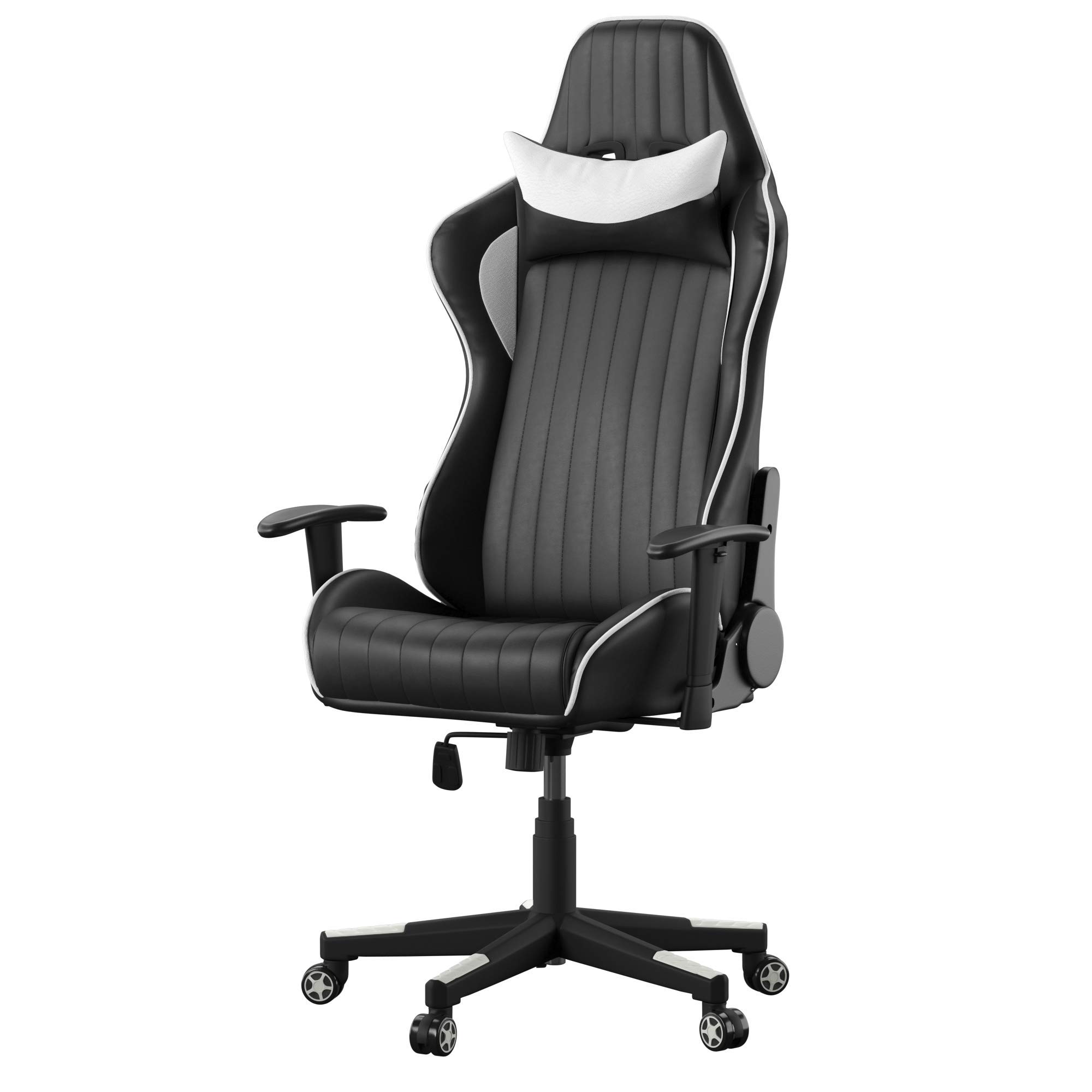 Alphason,AOC5126WHI,Senna Faux leather Racing chair - Black and White,Black and White