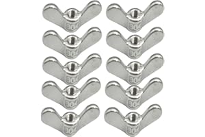 Floyutin 10 Packs M5 Stainless Wing Nuts Thread Metric Butterfly Nuts Fastener