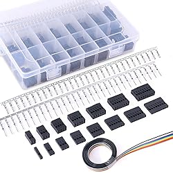 Glarks 700Pcs 2.54mm 1/2/3/4/5/6/7/8 Plug Connector