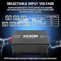 OLTEANP New Upgraded 2200 Watts Pure Sine Wave