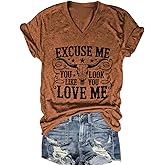 Excuse me You Look Like You Love Me Shirts Vintage Cow Skull T Shirt Country Music Graphic Tees Short Sleeve Tops