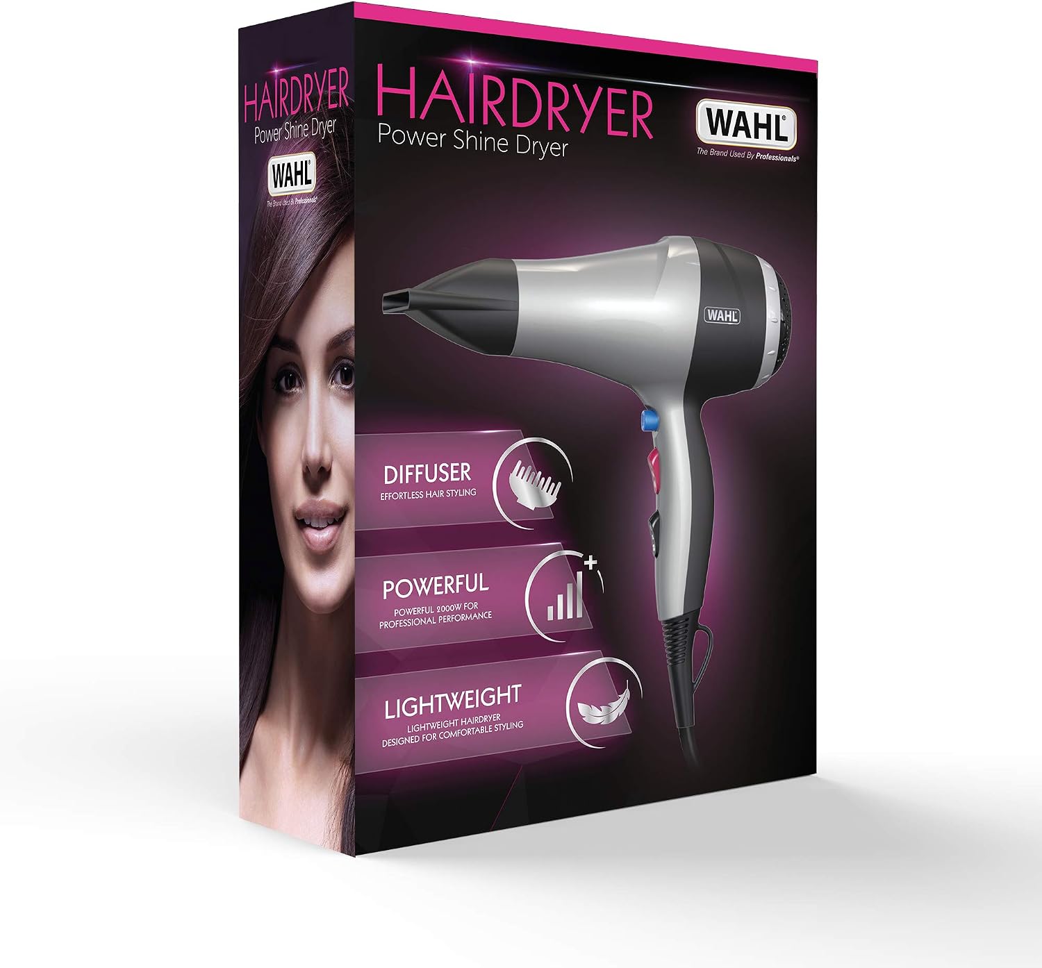 Wahl Power Shine Dryer, Cool Shot Button, 3 Heat and 2 Speed Settings, Adjustable Temperature, Quick Dry Airflow, Fast Drying - Image 5