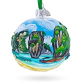 Phang NGA Bay Beach, Phuket, Thailand Glass Ball Christmas Ornament 3.25 Inches