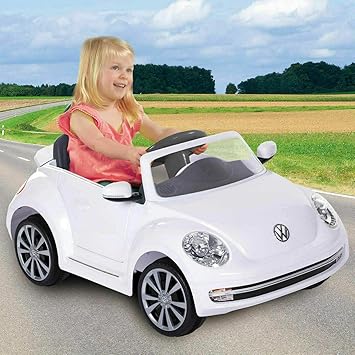 Buy 6v Vw White Beetle Ride On Online 