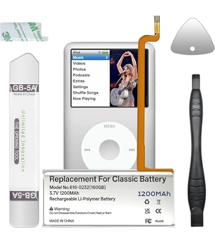Amazon.com: Replacement for Apple iPod Classic 6th GEN MB147 (80GB