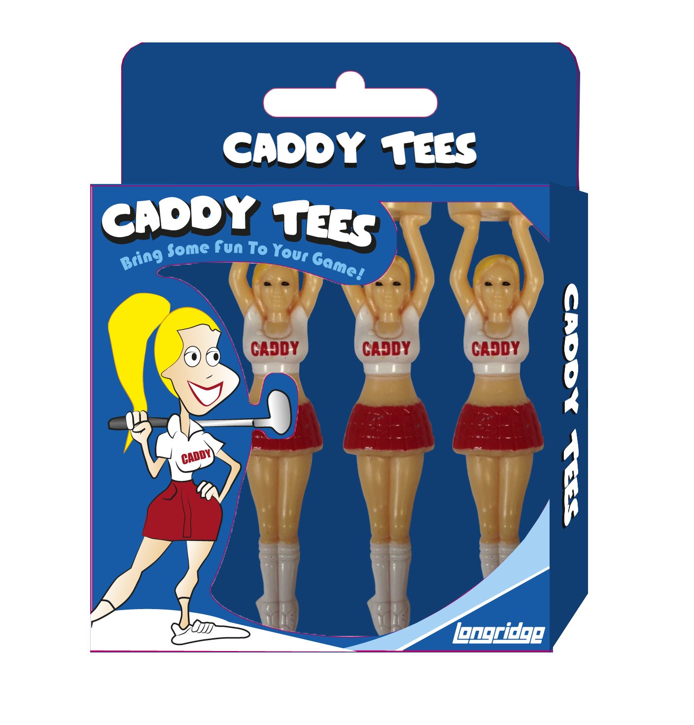 Longridge Caddy Golf Tee (Pack of 3) - Pink