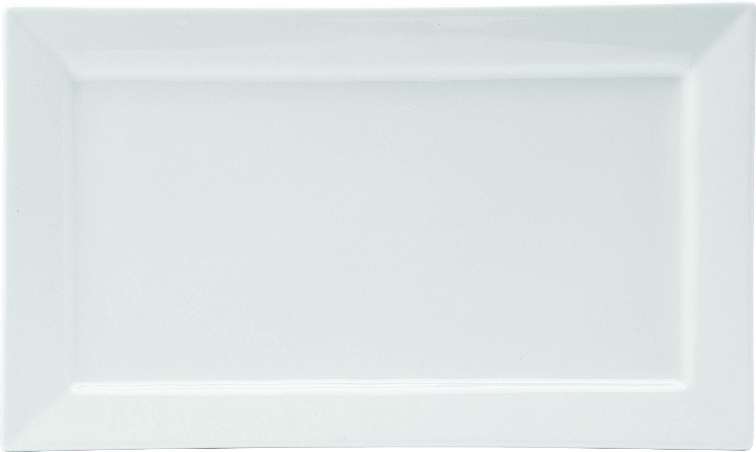 Utopia Z03030 Fine China Plate, Matrix Rectangular, 12 x 7", 30 x 18 cm, Anton Black (Pack of 6)