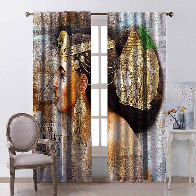 Amazon.com: Room Darkening Curtains 72 Inch Lenght Queen Cleopatra