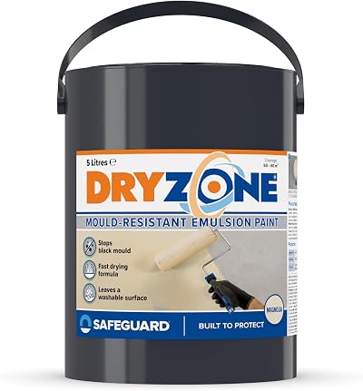 Dryzone Anti Mould Paint 5L Magnolia Emulsion Mould Resistant 5 Years