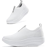 Oude Platform Loafers for Women Comfortable | Womens Slip On Sneakers Lightweight | Women's Walking Shoes Work Long Hours | Thick Rocking Bottom