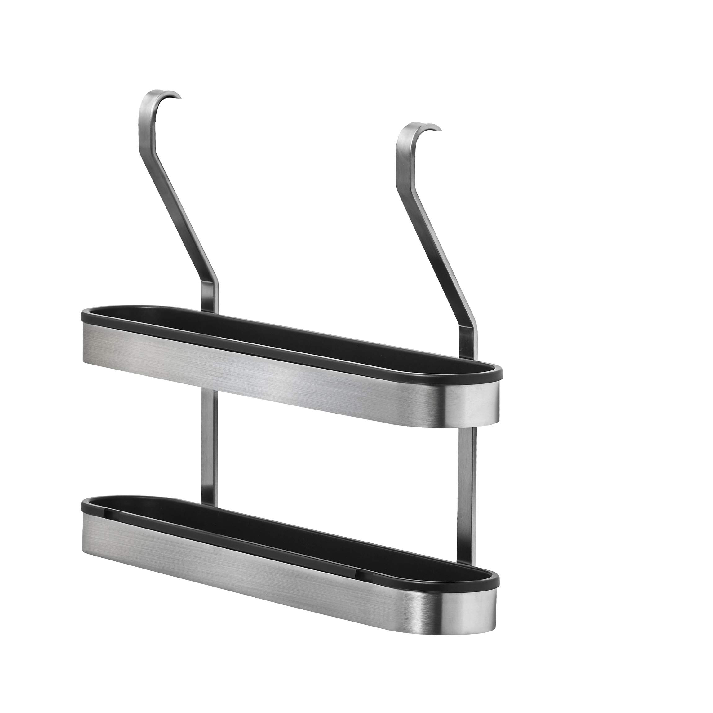 AMARE Spice Rack, Stainless Steel Plastic, Black, Normal