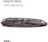 VITA5 Hanging Egg Chair with Frame Polyrattan Cushion Light Grey 150 kg view 9