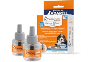 ThunderEase Dog Calming Pheromone Diffuser Refill | Powered by ADAPTIL | Vet Recommended to Relieve Separation Anxiety, Stress Barking and Chewing, and The Fear of Fireworks and Thunderstorms (60 Day