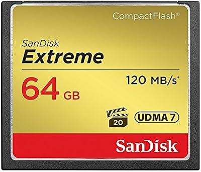 SanDisk Extreme UDMA7 CompactFlash Card 64GB Video 20 MB/s VPG 120 MB/s