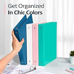 BinderX Extra Durable 3 Ring Binder, Round Ring 1