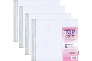 4-PACK - MBI by MCS 12-Inch by 12-Inch Scrapbook Expansion Pages, 6 sheet Count, 12 pages