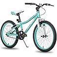 Hiland 20 Inch Kids Mountain Bike for Boys, Girls, Single Speed Kids Bicycles with Dual Handbrakes and Kickstand, Multiple Colors