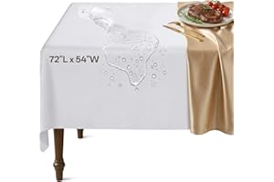 SFLJSJW Vinyl Table Protector Pad for Dining Room, Heat Resistant&Scratch Proof Tablecloth with Flannel Backing, Easy to Clean & Trim, Waterproof Heavy Duty Table Cover, Reusable Pad 72" x 54"