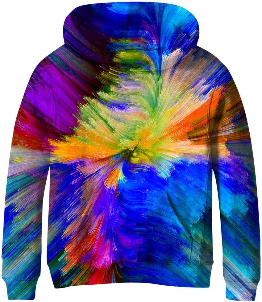 SAYM Teen Boys' Galaxy Fleece Sweatshirts Pocket Pullover Hoodies 4-16Y