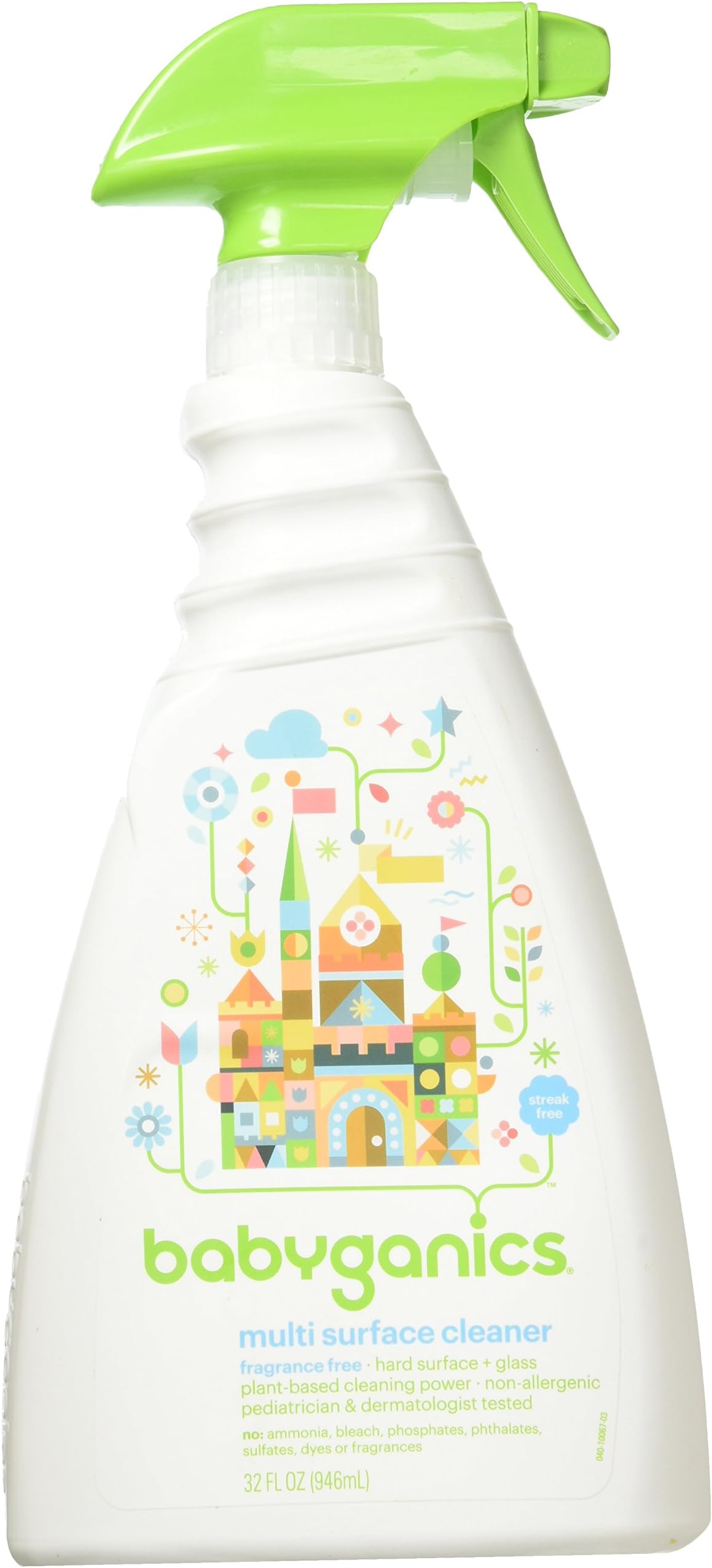 Babyganics Multi Surface Cleaner, 32 Ounce, Pack of 2, Fragrance Free