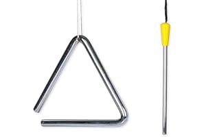 Broadway Gifts 4.3" Silver Metal Triangle with Striker Ornament Decoration